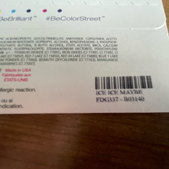 Color Street NEW 100% real nail polish strips manicure art press on glitter snow - Picture 3 of 3